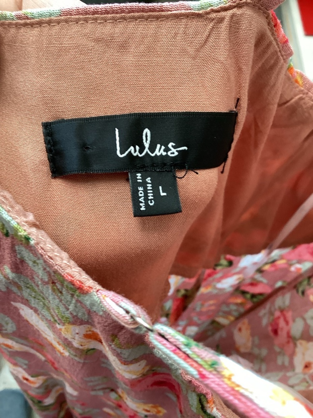 Lulus Everlasting Bliss Blush Floral Maxi Dress Size L - Picture 8 of 8